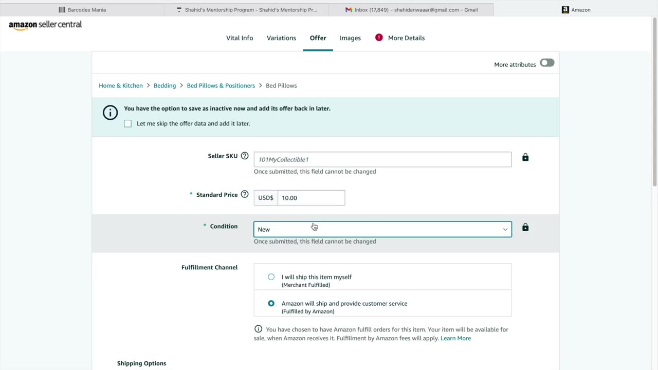 Part-2 How To List Your First Product And Send It To Amazon Fulfillment Center