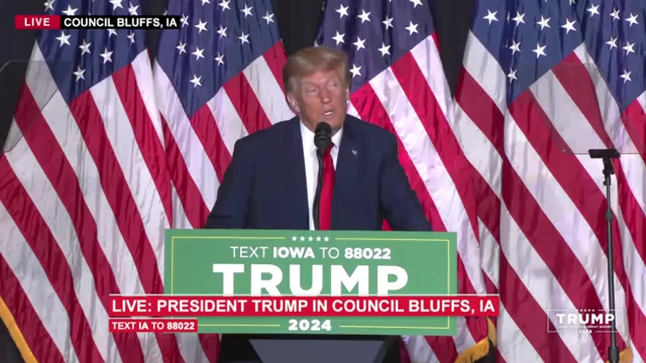 President Trump in Council Bluffs, IA.