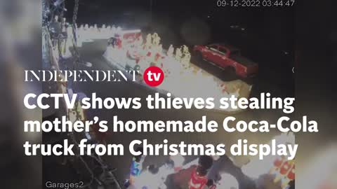 Thieves steal mum's homemade Coca Cola truck from Christmas display