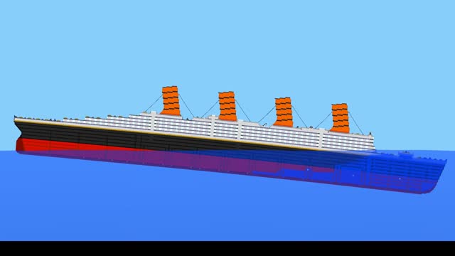 Simulation Of The Titanic Sinking ( time lapse)