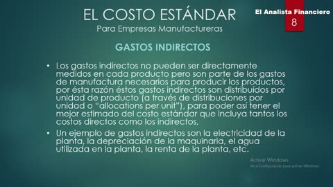 El Costo Estándar para Empresas Manufactureras - Conceptos Básicos - Parte 1