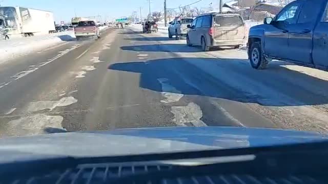 Convoy approaching Winnipeg