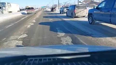 Convoy approaching Winnipeg