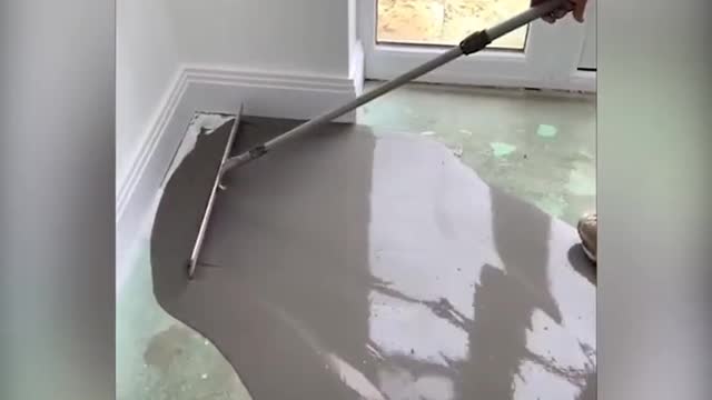 Watch this floor painting