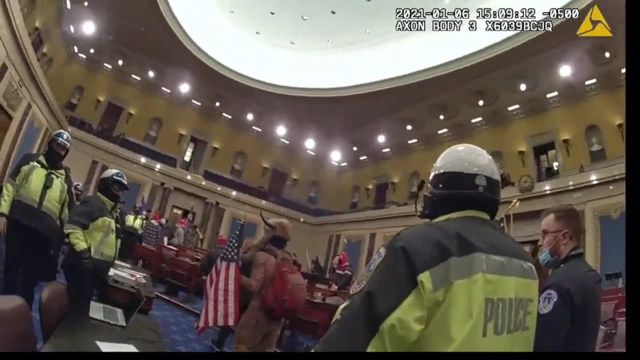 Body cam footage emerges from inside the senate chamber