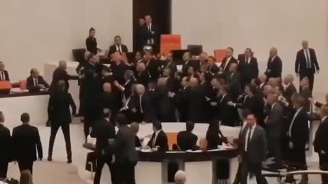 Fight breaks out in Turkish parliament