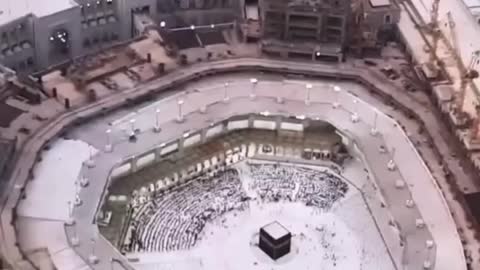 Magrib adan 🕋 from the Clock tower view||View of Masjid Al haram 🕋🌹