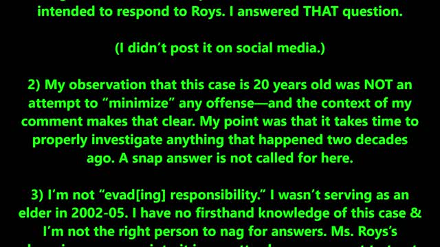 Phil Johnson responds to Julie Roys hit piece against John MacArthur & Grace Community Church