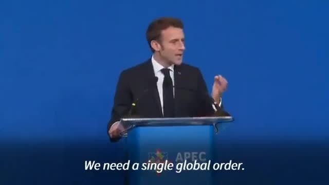 Macron, We Need A Single Global Order