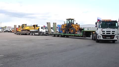 The first construction equipment is on its way from Penza (Russia) to Donbass