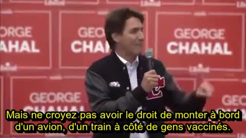Trudeau : non vaccinés assis à côté de vaccinés mettent ces derniers en danger