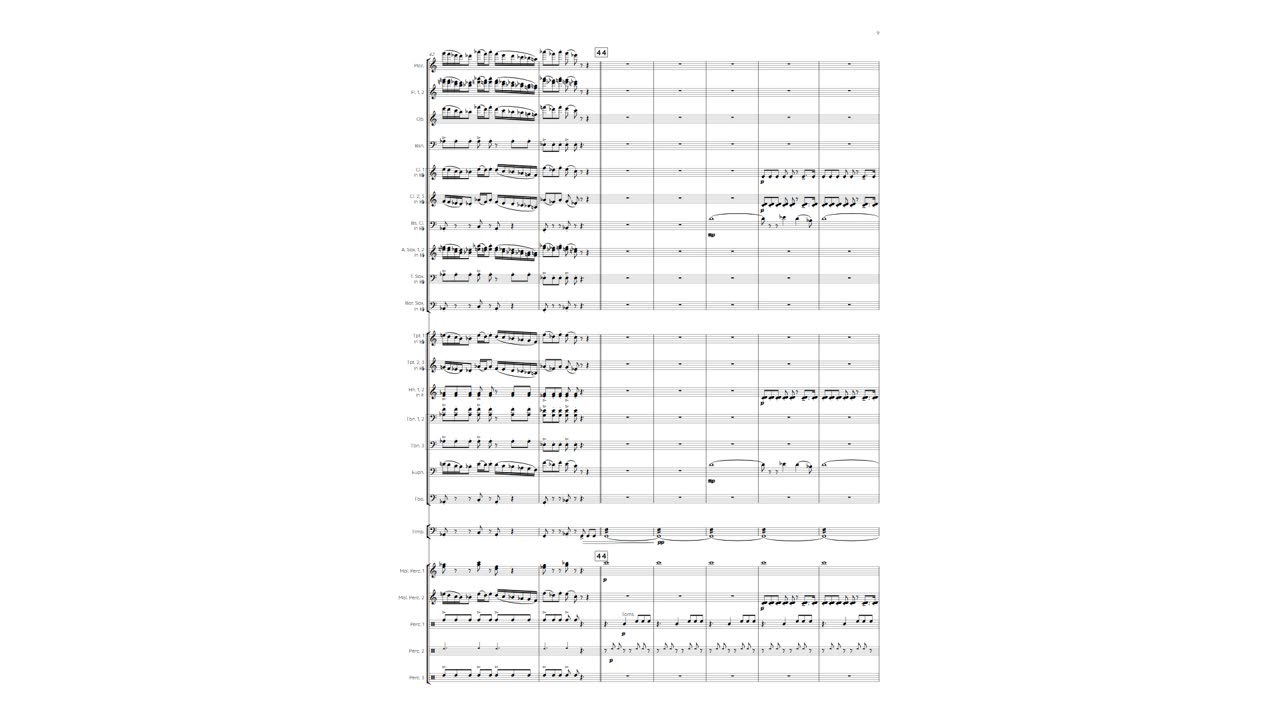 Brandon Nelson - Ancient Dance Rites (concert band) [score video]