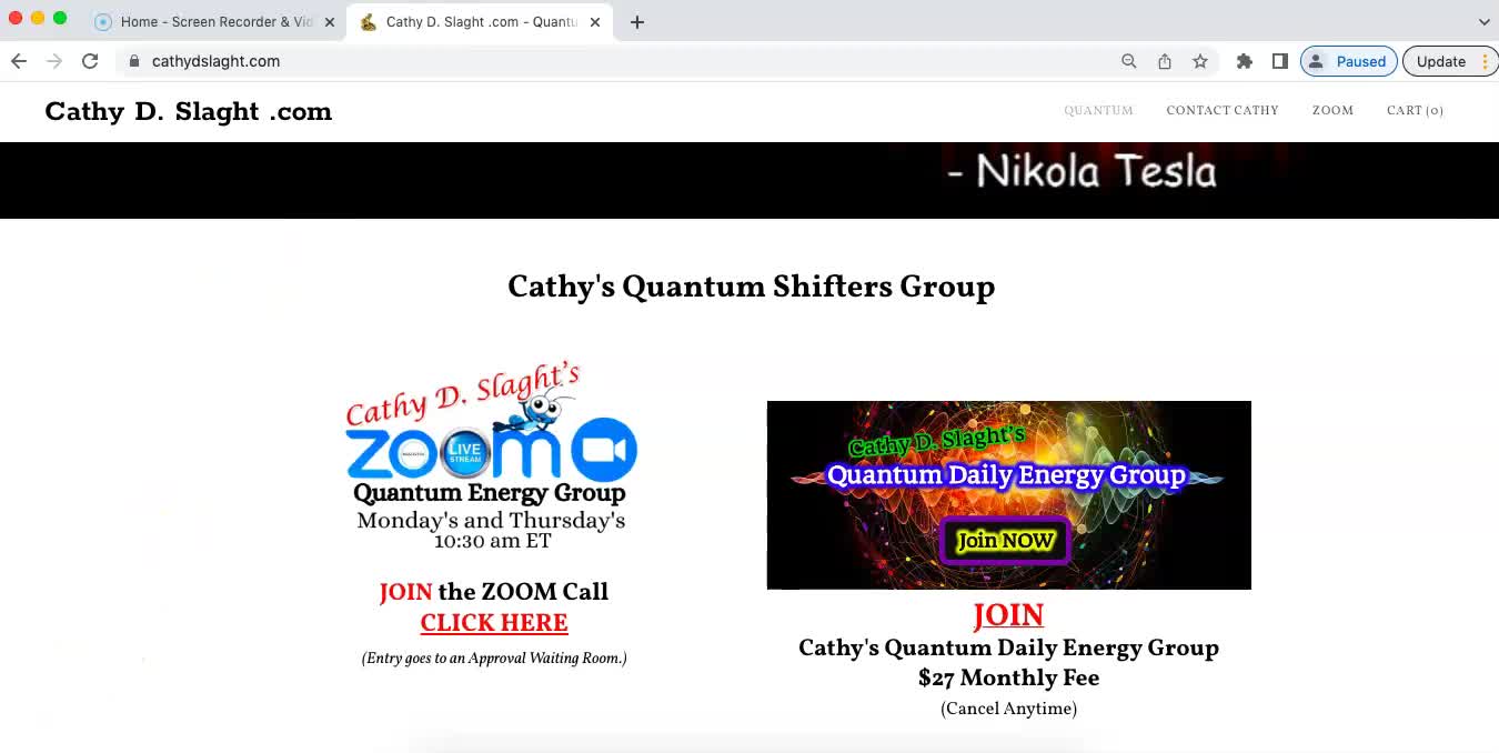 1.16.2023 Quantum Energy Group Zoom Call with Cathy D Slaght