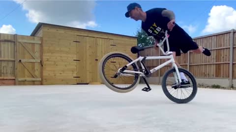 Guy Does Cool Tricks With BMX Bike After Practicing