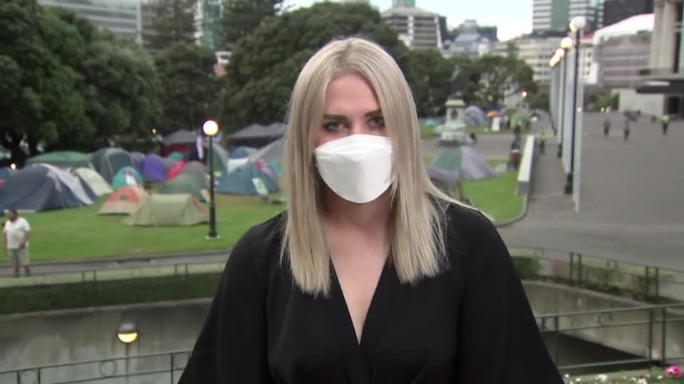 Anti mandate protestors ordered to remove tents from Parliament Grounds, Wellington, NZ , 09.02.22