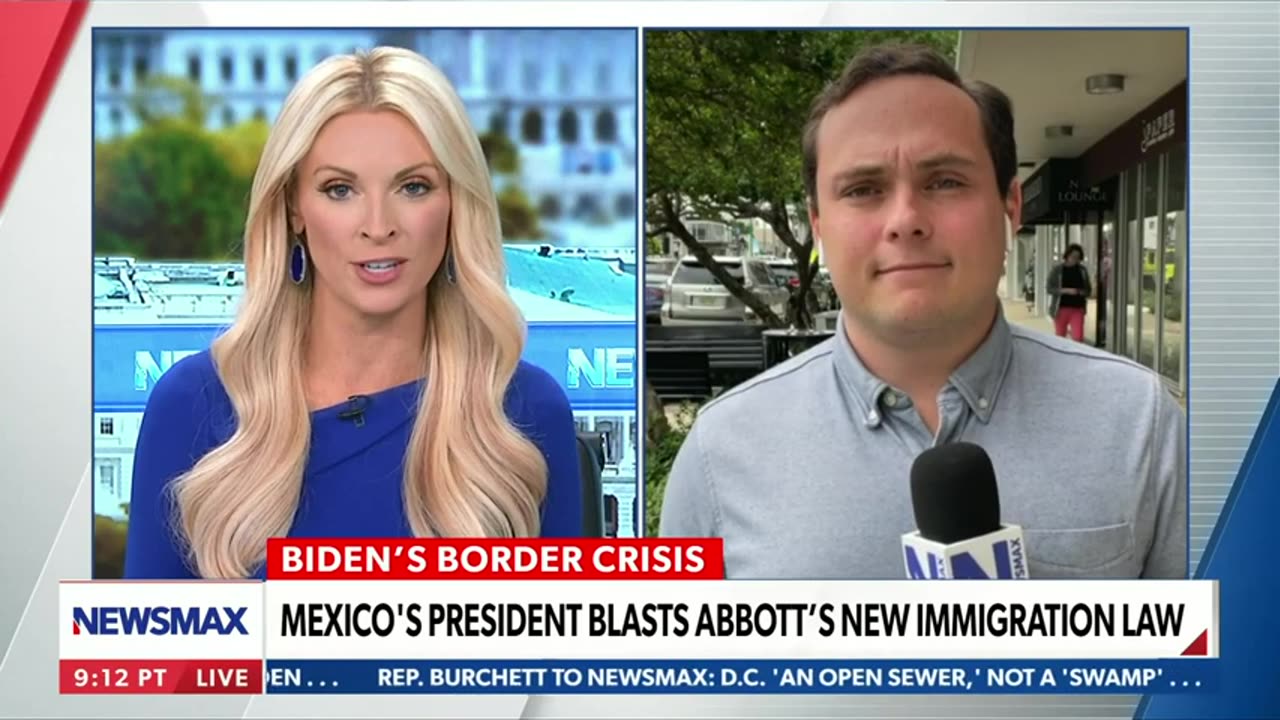 Newsmax - Mexican president slams Abbott's new immigration law