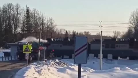 🚂Train plows into truck stuck on tracks🚛