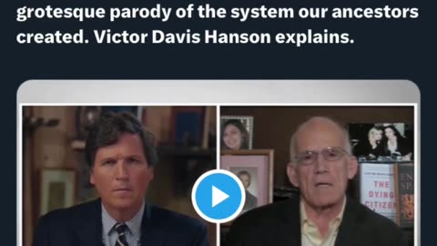 Captioned - Tucker and Professor Victor Davis Hanson discuss about American politics