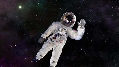 Waving Astronaut Space