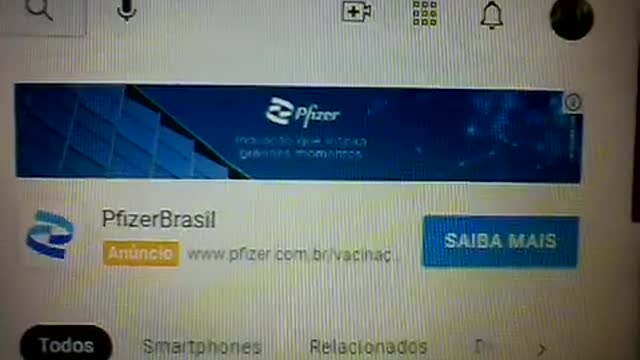 Propaganda de vacina da PFIZER BRASIL, no youtube. Video 2.