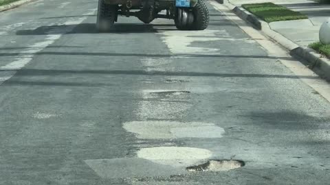 Chevy Driver Ignoring Tire Problem