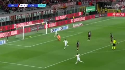 Cremonese 's first goal against AC Milan 2023