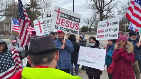 Powerful prayer being sent up outside the Capitol and Supreme Court