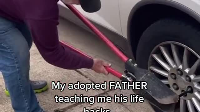 My adopted FATHER teaching me his life hacks..