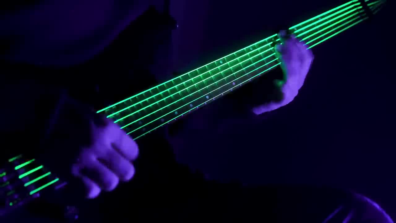 I Play a Guitar with NEON STRINGS