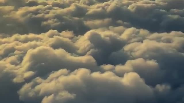 Spectacular view above the clouds