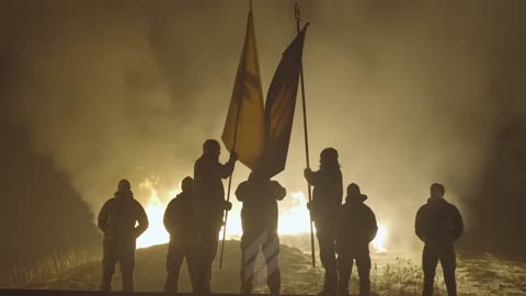 Azov performs torch ritual during the winter solstice (Dec 22, 2022)