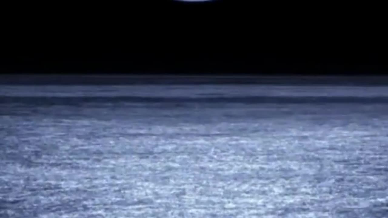 Moon on beach at night nature short video