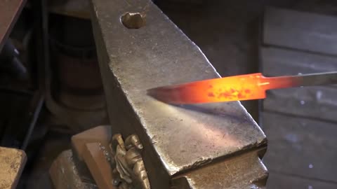 Damascus steel from 1000 year old knife blades.