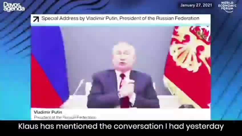 WEF - Putin Telling Klass Schwab He's Not Interested In NWO