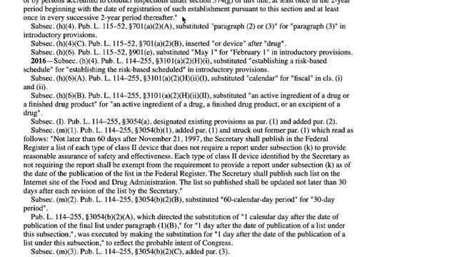 Fishy 2017 amendment to §360. Registration of producers of drugs or devices