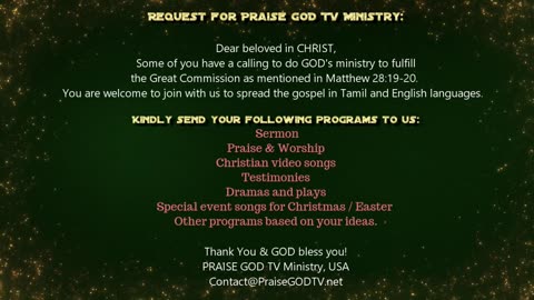 PRAISE GOD TV Ministry