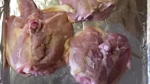 PREPARING CHICKEN THIGHS