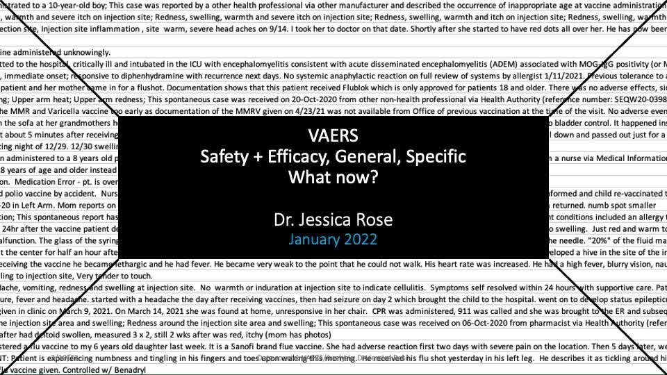 Jessica Rose on VAERS at the Covid Health Symposium