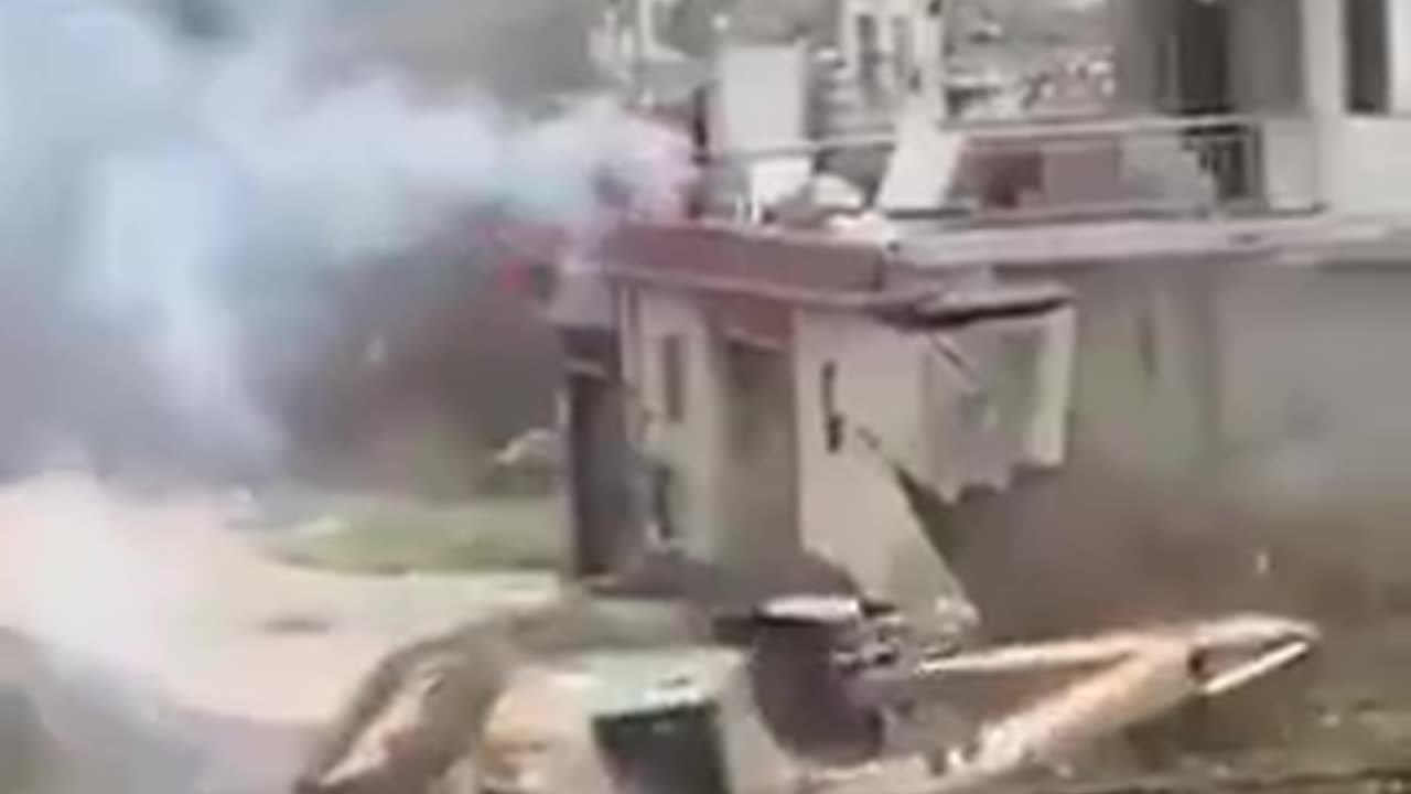 David VS Goliath Man Defends Home from Excavator with FireWorks