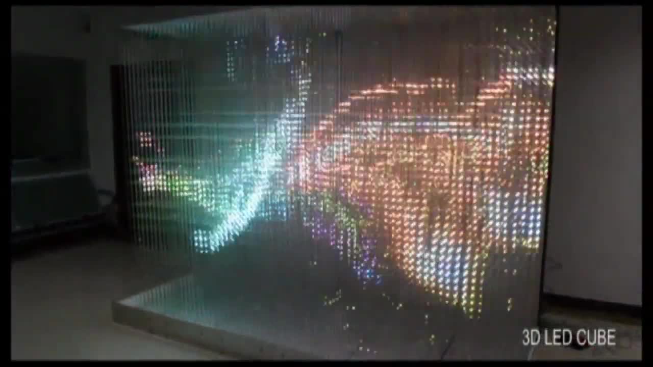 3D LED Cube Laying Screen Flight of the Phoenix