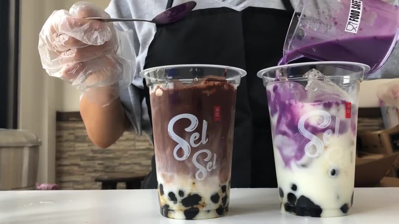 🍵Making Boba Milk Tea Vlog✨Choco💜Taro🍃Matcha🖤Brown Sugar[ASMR] first Vlog