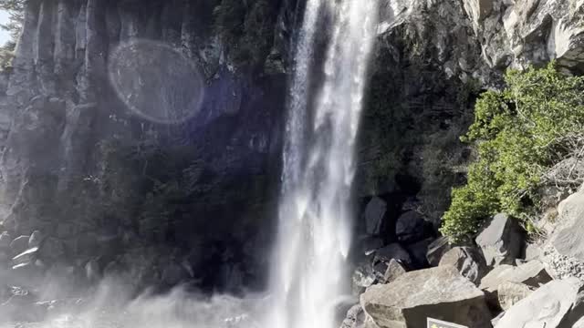 This is Jeongbang Falls taken in Jeju Island.