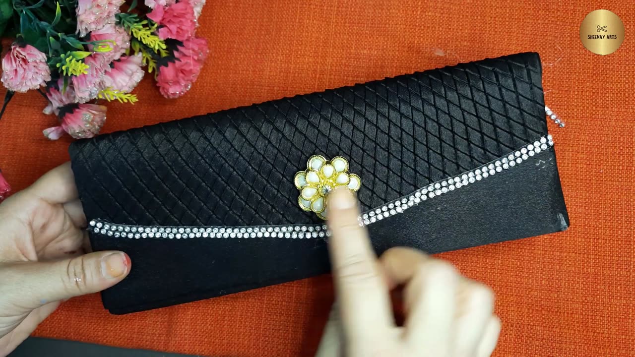 Amazing Handbag Transformation ! | Restore & Decorate a Torn Hand Clutch