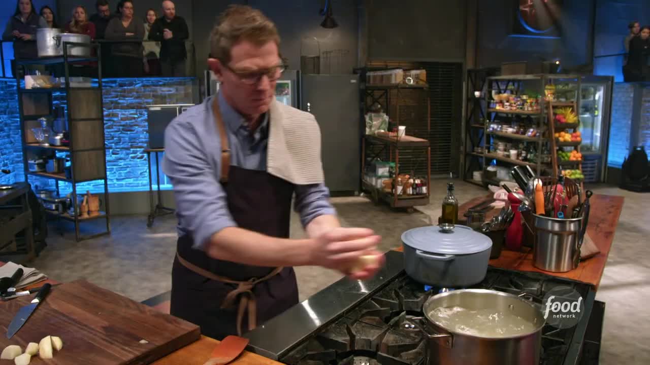 Bobby Flay Makes Potato Gnocchi with Tomato and Pancetta Sauce _ Beat Bobby Flay