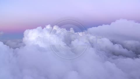 Aerial View Above Clouds in Sky, Heap Cloud Scenery,