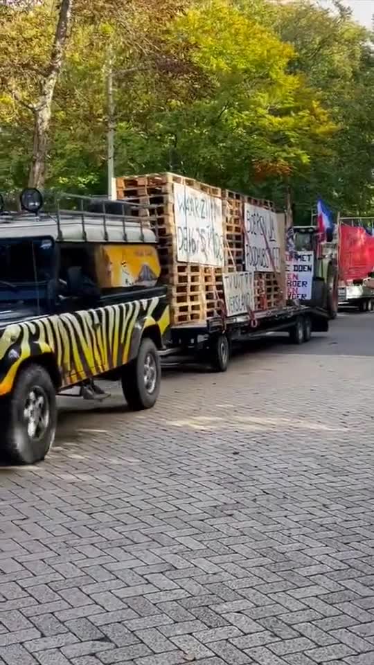 Protesting farmers on their way to Alkmaar - Netherlands