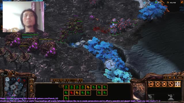 starcraft2 zerg v protoss on inside and out defeat by mass stalkers..
