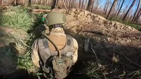 What Remains of Russian Trenches After Artillery Strike