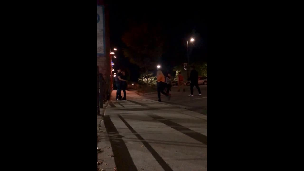 Guy Defends Himself From Small Mob Attack