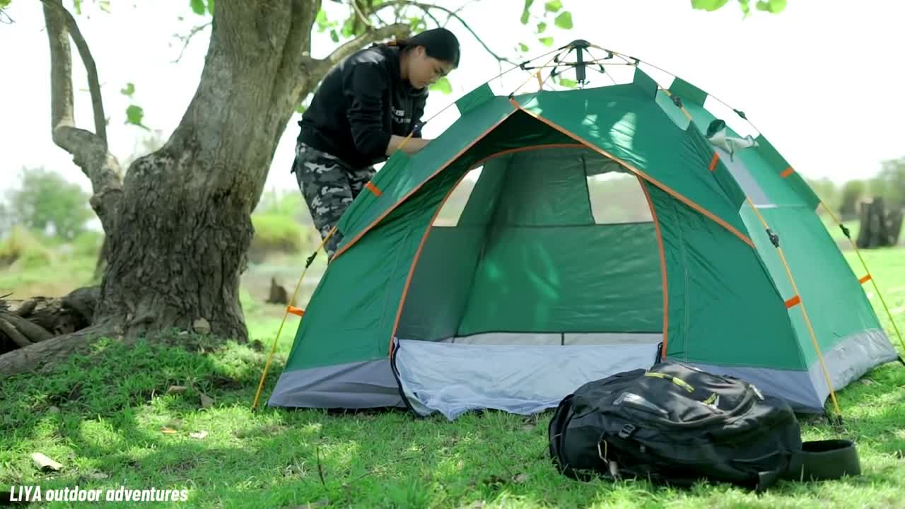 Solo Camping - Camping With Thunderstorm Overnight - ASMR CAMPING